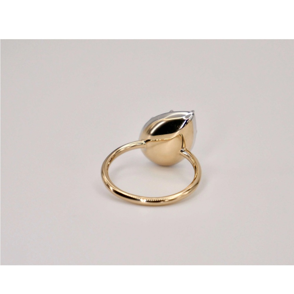 3 carat Georgian Victorian Tilted Pear Moissanite Ring - Picture 2 of 7